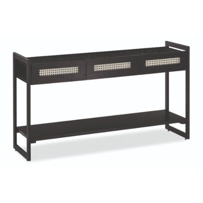Aparador 142 Cm Mh-5367 Herval Carvalho Preto Base Metalica Preta