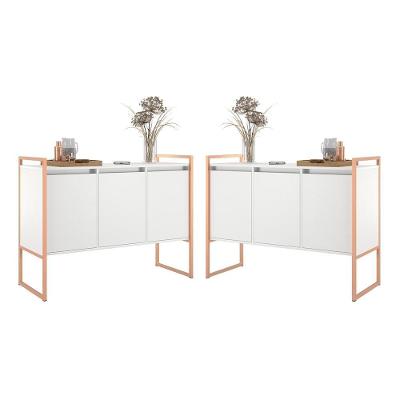 Armario Industrial 3 Portas Branco Cobre Conjunto 2 Peças