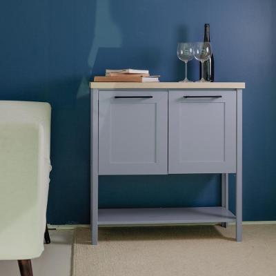 Aparador Buffet Ditália 2 Portas Bn-02 Cor:cinza Cinza