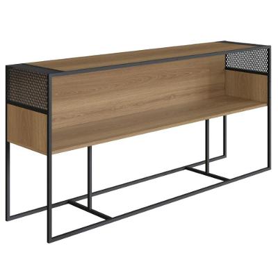 Aparador Industrial York Artesano 160 Cm (Largura) Em Mdp Hanover Com Nicho Aço Preto