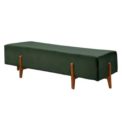 Recamier Zurik Luxo Madeira Maciça Castellar Móbile Veludo Verde