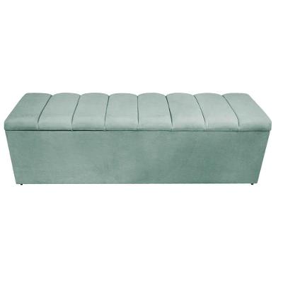 Calçadeira Estofada Sevilha P02 140 Cm Casal Linho - Doce Sonho Móveis