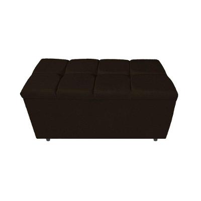 Calçadeira Estofada Manchester 90cm Solteiro Corano Marrom