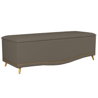 Calçadeira Baú Casal 140Cm Corano Areia