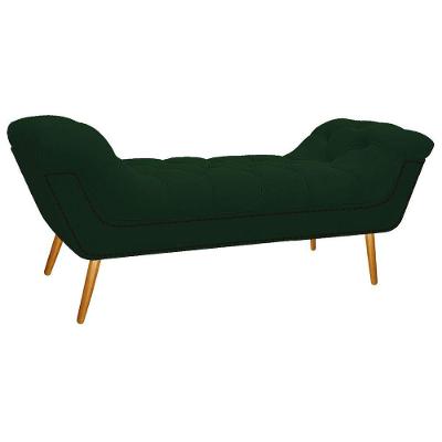 Calçadeira Estofada Veneza 140cm Suede Verde