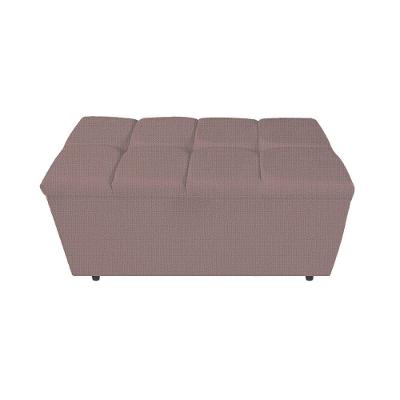 Calçadeira Estofada Manchester 90 Cm Solteiro Linho Rosê