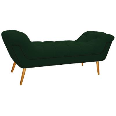Calçadeira Estofada Veneza 160cm Suede Verde