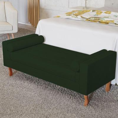 Recamier Baú Félix Solteiro 100cm Suede Verde