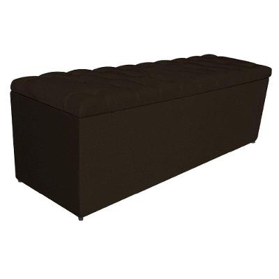 Calçadeira estofada 195 Cm King Size Corano Marrom