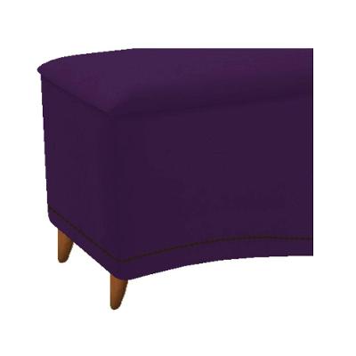 Calçadeira Yasmim 140cm Casal Suede Roxo