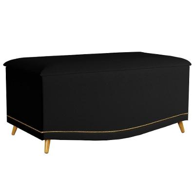 Calçadeira Baú Solteiro 90cm Imperial J02 Corano Preto