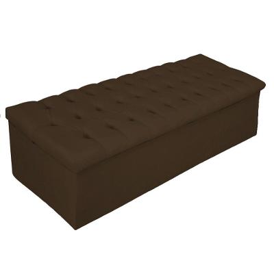 Calçadeira Baú Mel 195 Cm King Size Marrom