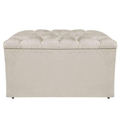 Calçadeira Liverpool 90cm Solteiro Suede Bege