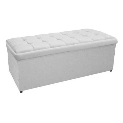 Calçadeira Copenhague 140cm Casal Corano Branco