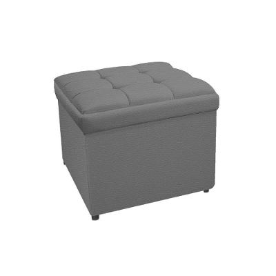 Calçadeira Copenhague 90cm Solteiro Corano Cinza