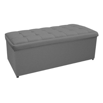 Calçadeira Copenhague 160cm Queen Size Corano Cinza
