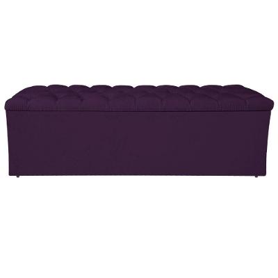 Calçadeira Liverpool 160cm Queen Size Suede Roxo