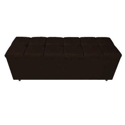 Calçadeira Estofada Manchester 195Cm King Size Corano Marrom