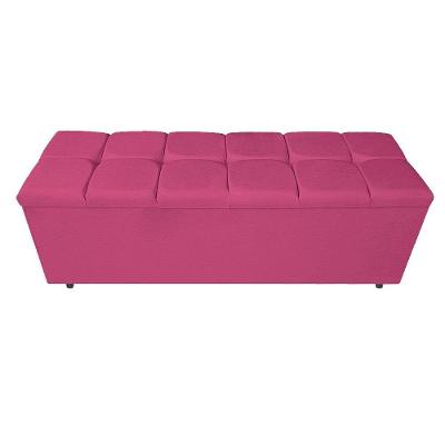 Calçadeira Estofada Manchester 195 Cm King Size Corano Pink