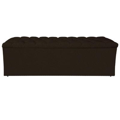 Calçadeira Liverpool 160cm Queen Size Corano Marrom