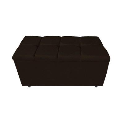 Calçadeira Estofada Manchester 90 Cm Solteiro Corano Marrom