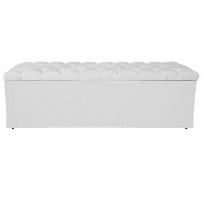 Calçadeira Liverpool 160cm Queen Size Corano Branco