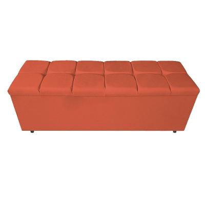 Calçadeira Estofada Manchester 195 Cm King Size Terracota
