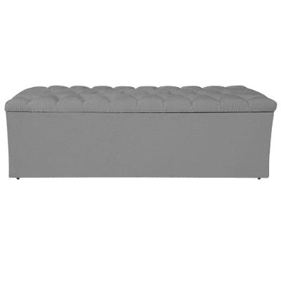 Calçadeira Liverpool 160cm Queen Size Corano Cinza