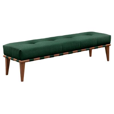 Recamier Valentin Luxo Base Em Madeira Maciça Castellar Móbile Verde