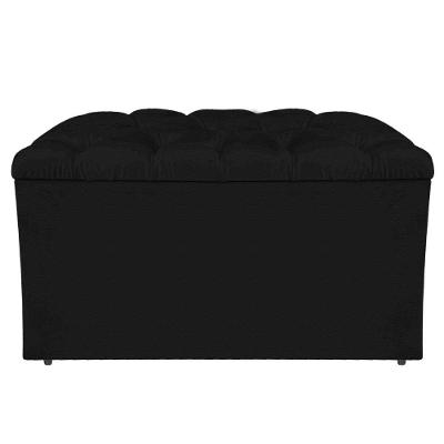 Calçadeira Liverpool 90cm Solteiro Corano Preto