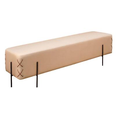 Recamier Eros Luxo Base Preto Castellar Móbile Bege Claro