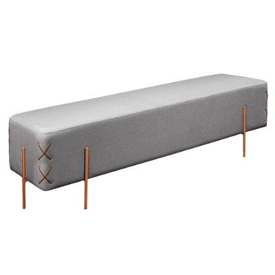 Recamier Eros Luxo Base Bronze Castellar Móbile Cinza