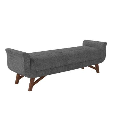 Puff Recamier 160Cm Neville P02 Linho Cinza Mpozenato