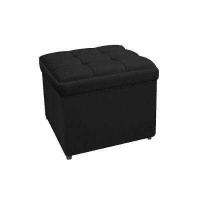 Calçadeira Copenhague 90cm Solteiro Suede Preto Adj Decor