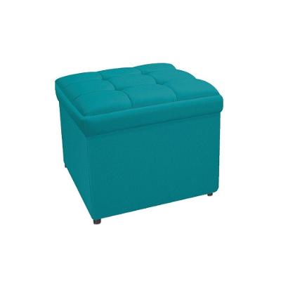Calçadeira Copenhague 90cm Solteiro Suede Turquesa Adj Decor