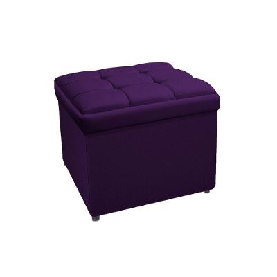 Calçadeira Copenhague 90cm Solteiro Suede Roxo Adj Decor