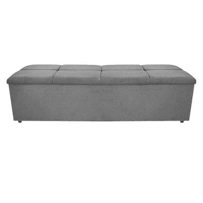 Calçadeira Munique 195cm King Size Suede Cinza Adj Decor