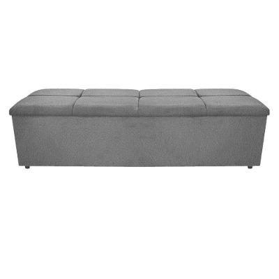 Calçadeira Munique 195cm King Size Suede Cinza