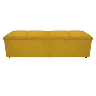 Calçadeira Munique 160cm Queen Size Suede Amarelo Adj Decor
