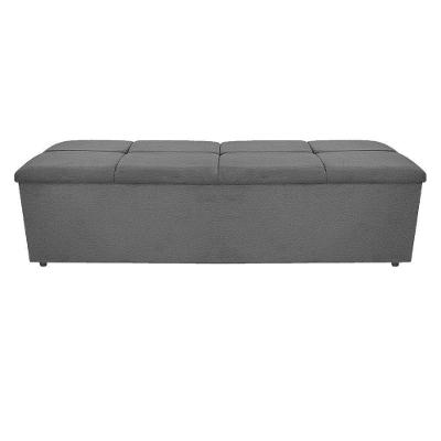Calçadeira Munique 160cm Queen Size Corano Cinza Adj Decor