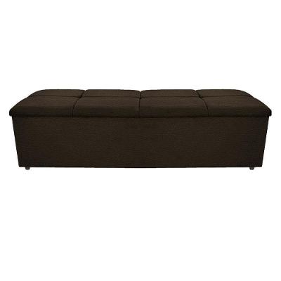 Calçadeira Munique 160cm Queen Size Corano Marrom Adj Decor