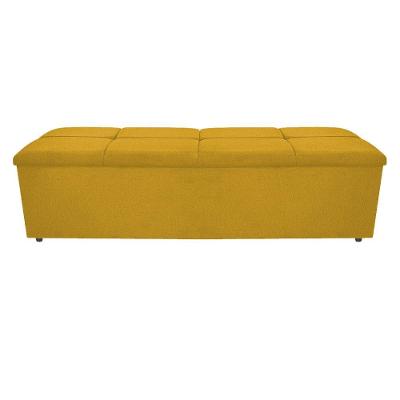 Calçadeira Munique 195cm King Size Suede Amarelo