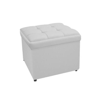 Calçadeira Copenhague 100cm Solteiro Suede Branco Adj Decor