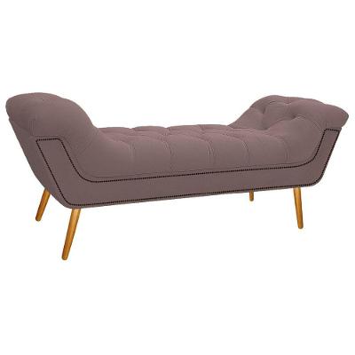 Calçadeira Estofada Veneza 195 Cm King Size Linho