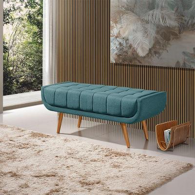 Recamier França 1,00m Com Base Madeira Linho Sofatec Verde