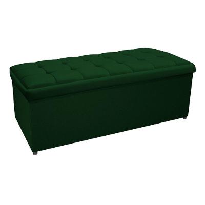 Calçadeira Copenhague 140cm Casal Suede Verde Adj Decor
