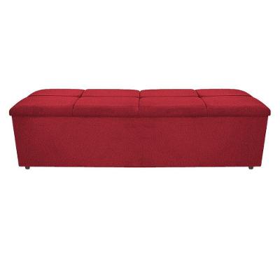Calçadeira Munique 160cm Queen Size Suede Vermelho Adj Decor
