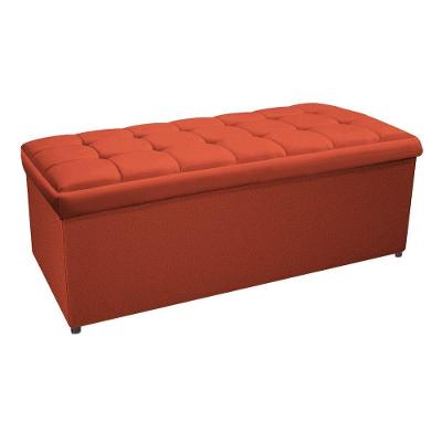 Calçadeira Copenhague 140cm Casal Suede Terracota Adj Decor