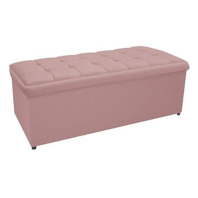 Calçadeira Copenhague 160cm Queen Size Suede Rosê Adj Decor