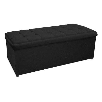 Calçadeira Copenhague 140cm Casal Corano Preto Adj Decor